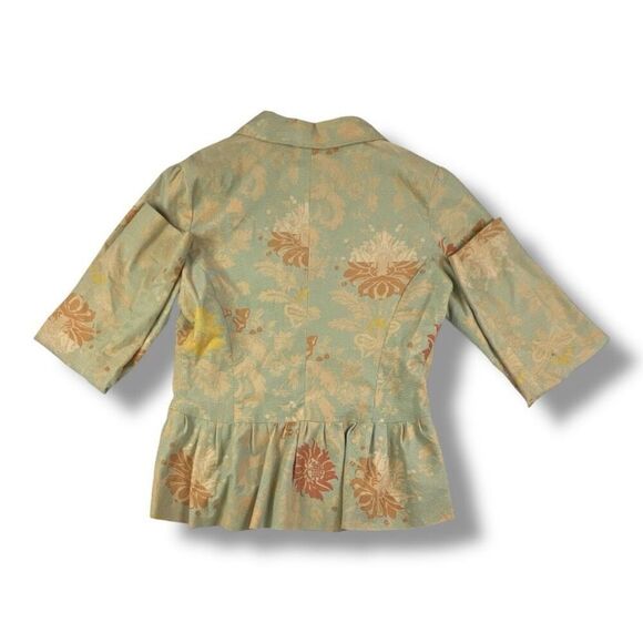 Anthropologie Fei Floral Peplum Blazer Jacket Size 10 - Picture 3 of 5